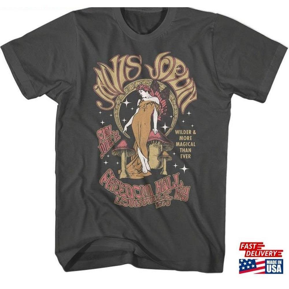 Janis Joplin Fairy And Moon Smoke Tshirt Unisex Classic